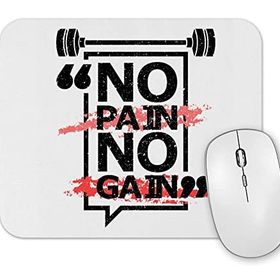 Baskı Dükkanı Mais Uma No Pain No Gain Mouse Pad