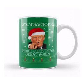 Baskı Dükkanı Make Christmas Great Again Donald Trump Knit Pattern Kupa