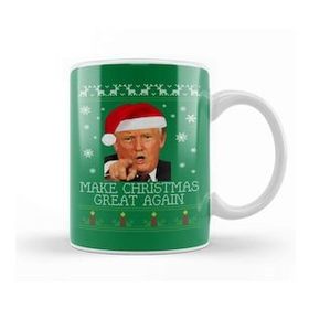 Baskı Dükkanı Make Christmas Great Again Donald Trump Knit Pattern Kupa