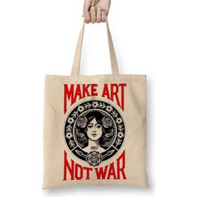Baskı Dükkanı Make Love Not War Bez Çanta