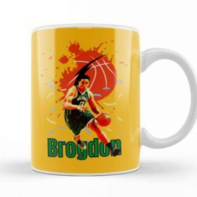 Baskı Dükkanı Malcolm Brogdon Vintage Art Legend Basketball Gift Kupa