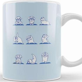 Baskı Dükkanı Maltese Yoga Dog Kupa