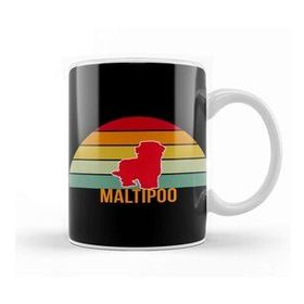 Baskı Dükkanı Maltipoo Mom Maltipoo Vintage Silhouette Kupa