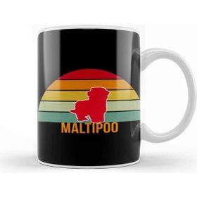 Baskı Dükkanı Maltipoo Mom Maltipoo Vintage Silhouette Kupa