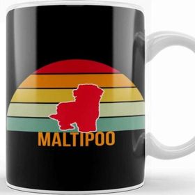 Baskı Dükkanı Maltipoo Mom Maltipoo Vintage Silhouette Kupa