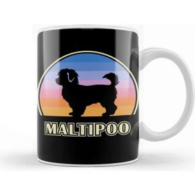 Baskı Dükkanı Maltipoo Mom Maltipoo Vintage Sunset Dog Kupa