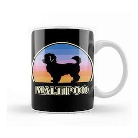 Baskı Dükkanı Maltipoo Mom Maltipoo Vintage Sunset Dog Kupa