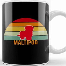Baskı Dükkanı Maltipoo Vintage Silhouette Kupa