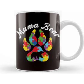 Baskı Dükkanı Mama Autism Bear Child Son Daughter Autistic Puzzle Ribbon Kupa