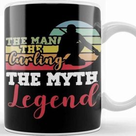 Baskı Dükkanı Man Curling Legend Myth Curling Stones Coach Team Crew Kupa