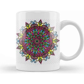 Baskı Dükkanı Mandala Renkli Hat Sanatı 01 Kupa
