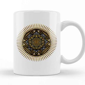 Baskı Dükkanı Mandala Tee S Mandala Sri Yantra Kupa