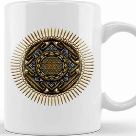 Baskı Dükkanı Mandala Tee S Mandala Sri Yantra Kupa