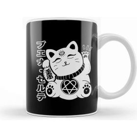 Baskı Dükkanı Manekineko Cats Kitty Cat Neko Japanese Dark Neko Kawaii Kedi Kupa