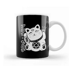 Baskı Dükkanı Manekineko Cats Kitty Cat Neko Japanese Dark Neko Kawaii Kedi Kupa