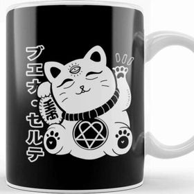 Baskı Dükkanı Manekineko Cats Kitty Cat Neko Japanese Dark Neko Kawaii Kedi Kupa
