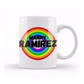 Baskı Dükkanı Manny Ramirez Carton Art Baseball Gifts Vintage Retro Rainbow For Boys and Dad Kupa
