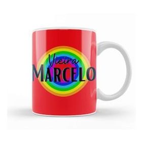 Baskı Dükkanı Marcelo Vieira Vintage Retro Rainbow Style Kupa