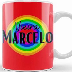 Baskı Dükkanı Marcelo Vieira Vintage Retro Rainbow Style Kupa