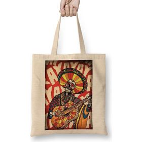 Baskı Dükkanı Mariachi Skull Bez Çanta