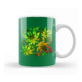 Baskı Dükkanı Marijuana Cannabis Leaves Pattern Kupa