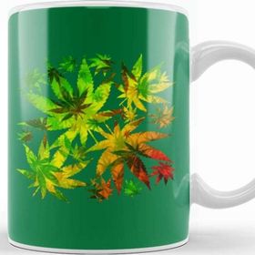 Baskı Dükkanı Marijuana Cannabis Leaves Pattern Kupa