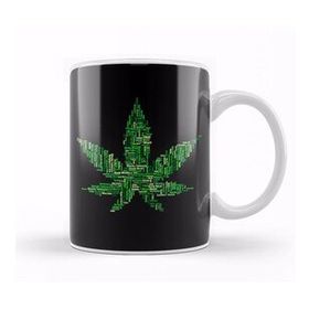 Baskı Dükkanı Marijuana High Words Kupa