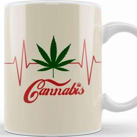 Baskı Dükkanı Marijuana Leaves Cannabis Kupa