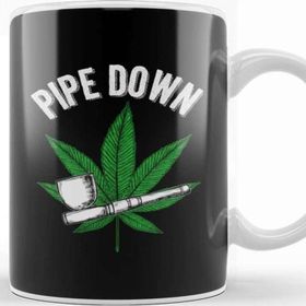 Baskı Dükkanı Marijuana Pipe Down Kupa