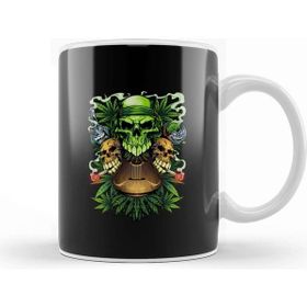 Baskı Dükkanı Marijuana Skulls Kupa