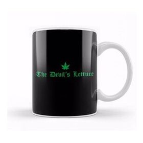 Baskı Dükkanı Marijuana The Devil's Lettuce Green Kupa