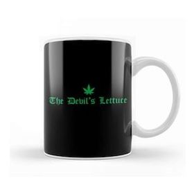 Baskı Dükkanı Marijuana The Devil's Lettuce Green Kupa