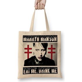 Baskı Dükkanı Marilyn Manson Bez Çanta