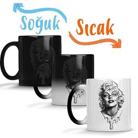 Baskı Dükkanı Marilyn Monroe 01 Sihirli Porselen Kupa