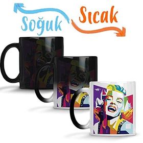 Baskı Dükkanı Marilyn Monroe 05 Sihirli Porselen Kupa