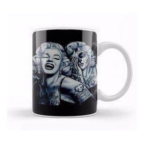 Baskı Dükkanı Marilyn With Tattoos Kupa