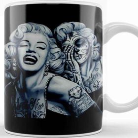 Baskı Dükkanı Marilyn With Tattoos Kupa