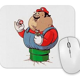 Baskı Dükkanı Mario Bros Branca Mouse Pad