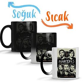 Baskı Dükkanı Maroon 5 Sihirli Porselen Kupa