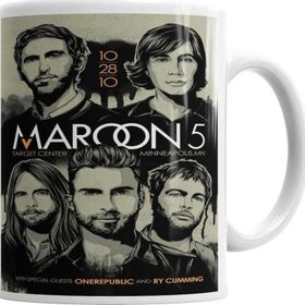 Baskı Dükkanı Maroon 5 Sihirli Porselen Kupa