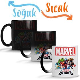 Baskı Dükkanı Marvel Avengers 01 Sihirli Porselen Kupa