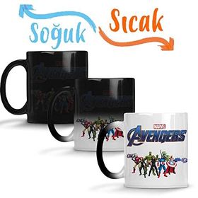 Baskı Dükkanı Marvel Avengers 07 Sihirli Porselen Kupa
