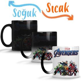 Baskı Dükkanı Marvel Avengers 08 Sihirli Porselen Kupa