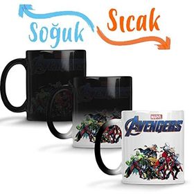 Baskı Dükkanı Marvel Avengers 08 Sihirli Porselen Kupa