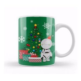 Baskı Dükkanı Marvin The Paranoid Android Around The Christmas Tree Kupa