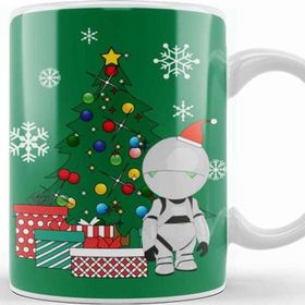 Baskı Dükkanı Marvin The Paranoid Android Around The Christmas Tree Kupa
