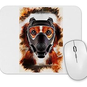 Baskı Dükkanı Maskeli Pug Köpek Mouse Pad