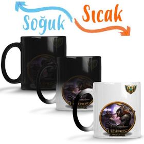 Baskı Dükkanı Master Yi Lol League of Legends Sihirli Porselen Kupa