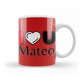 Baskı Dükkanı Mateo Name Personalized Custom Vintage Retro Rainbow Style Design Gift Baby Gift For Him Kupa