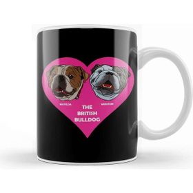 Baskı Dükkanı Matilda and Winston The British Bulldog Kupa